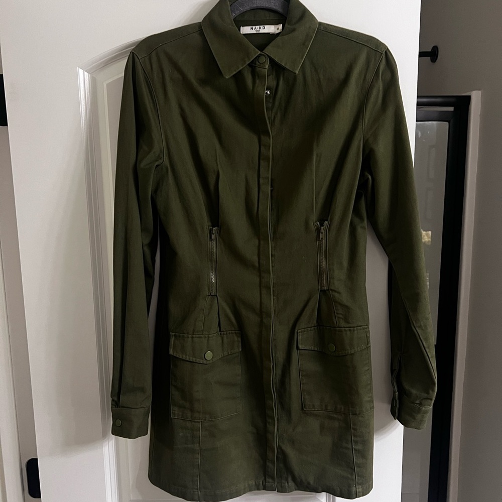 NAKD Army Green Mini Dress
